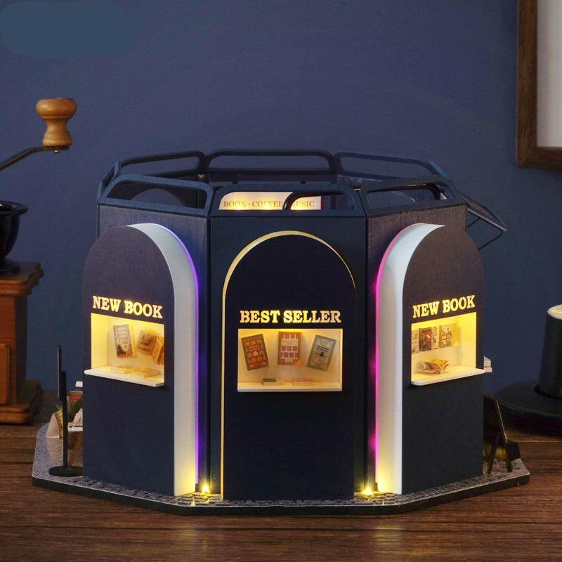 Book Cafe Miniature Dollhouse Kit