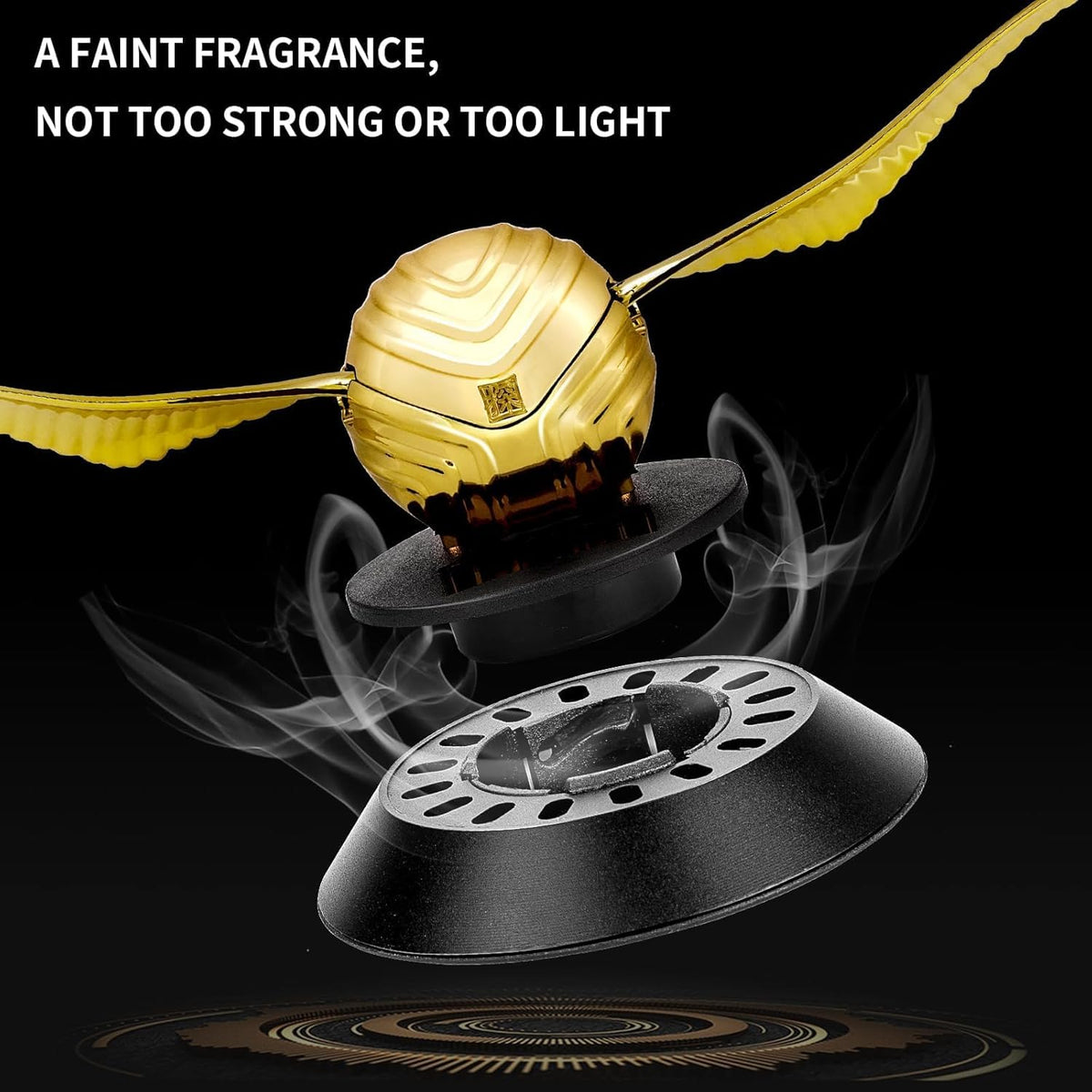 Golden Snitch Solar Car Air Freshener with Flapping Wings