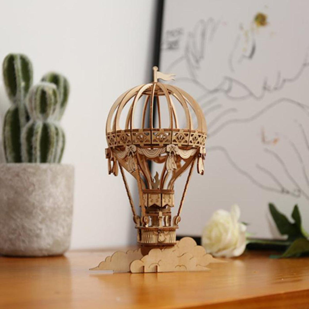 Wooden Hot Air Balloon 3D Puzzle Kit