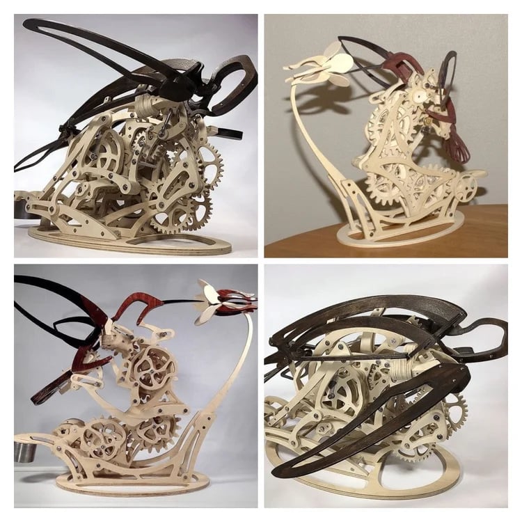 Kinetic Hummingbird Wooden Sculpture Kit