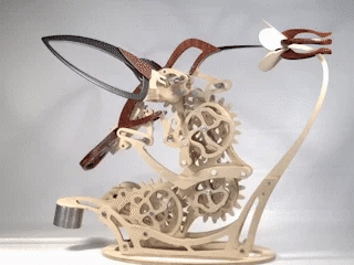 Kinetic Hummingbird Wooden Sculpture Kit