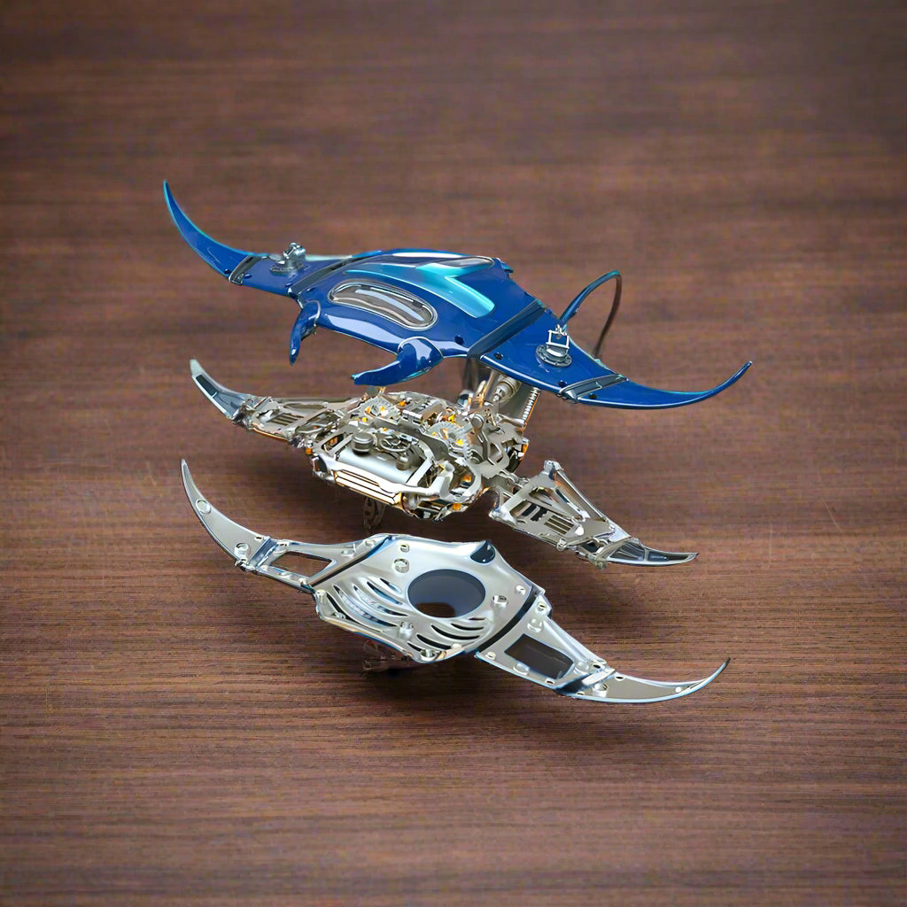 Manta Ray 3D Metal Model Kit with LED Lights