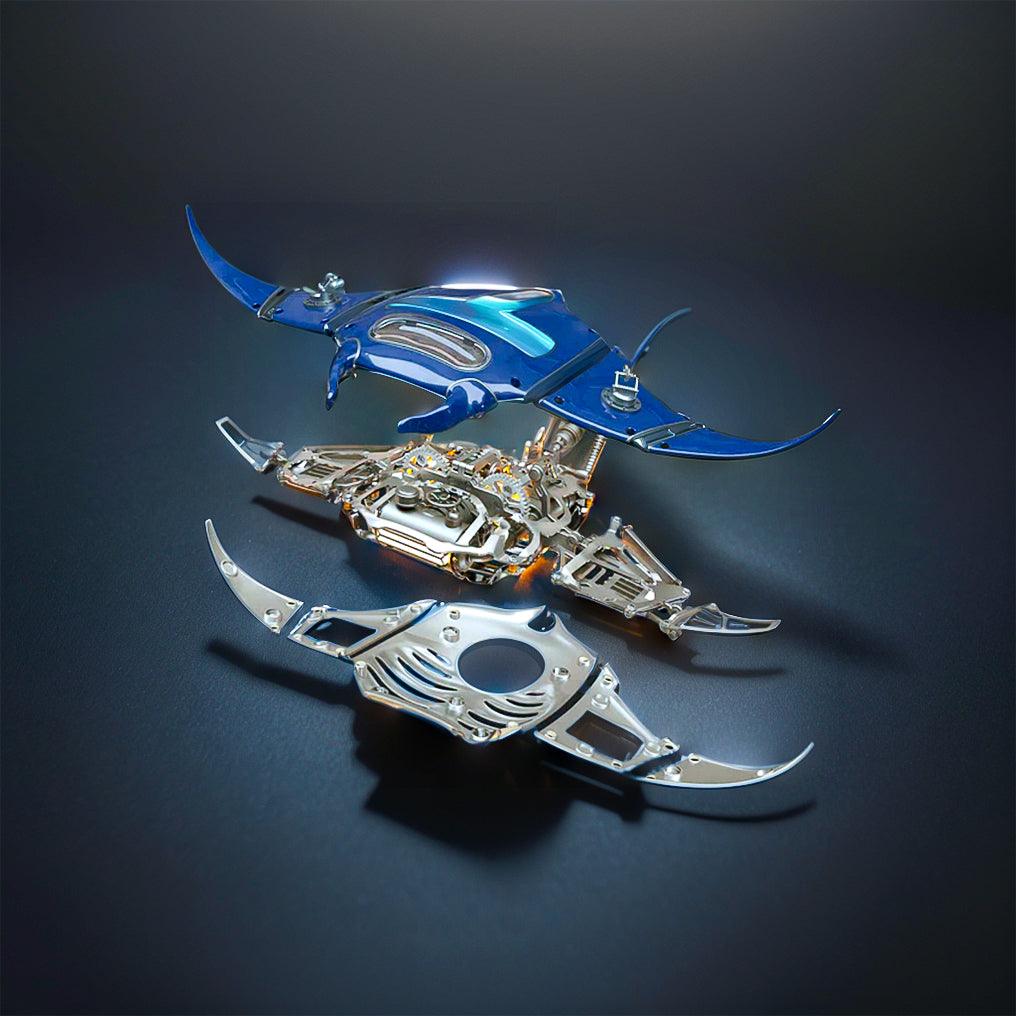 Manta Ray 3D Metal Model Kit with LED Lights