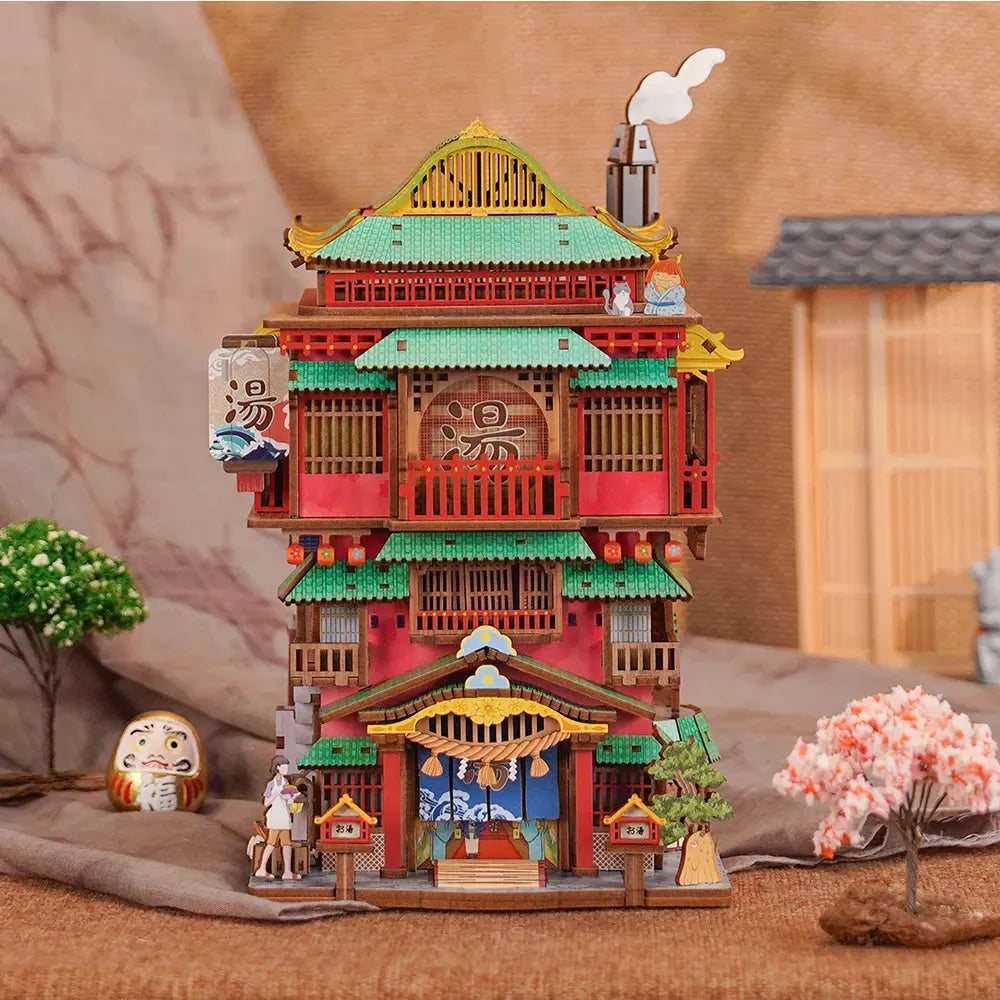 Onsen Saga 3D Wooden Puzzle Storage Box
