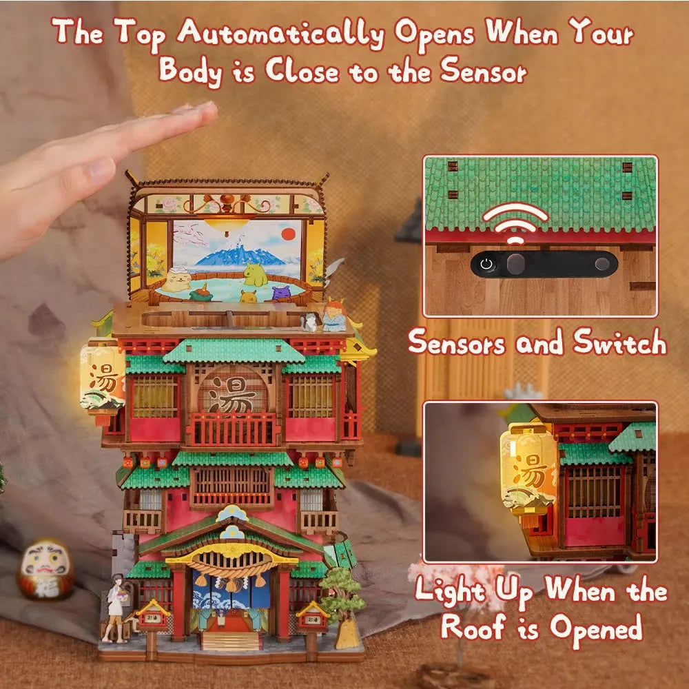 Onsen Saga 3D Wooden Puzzle Storage Box