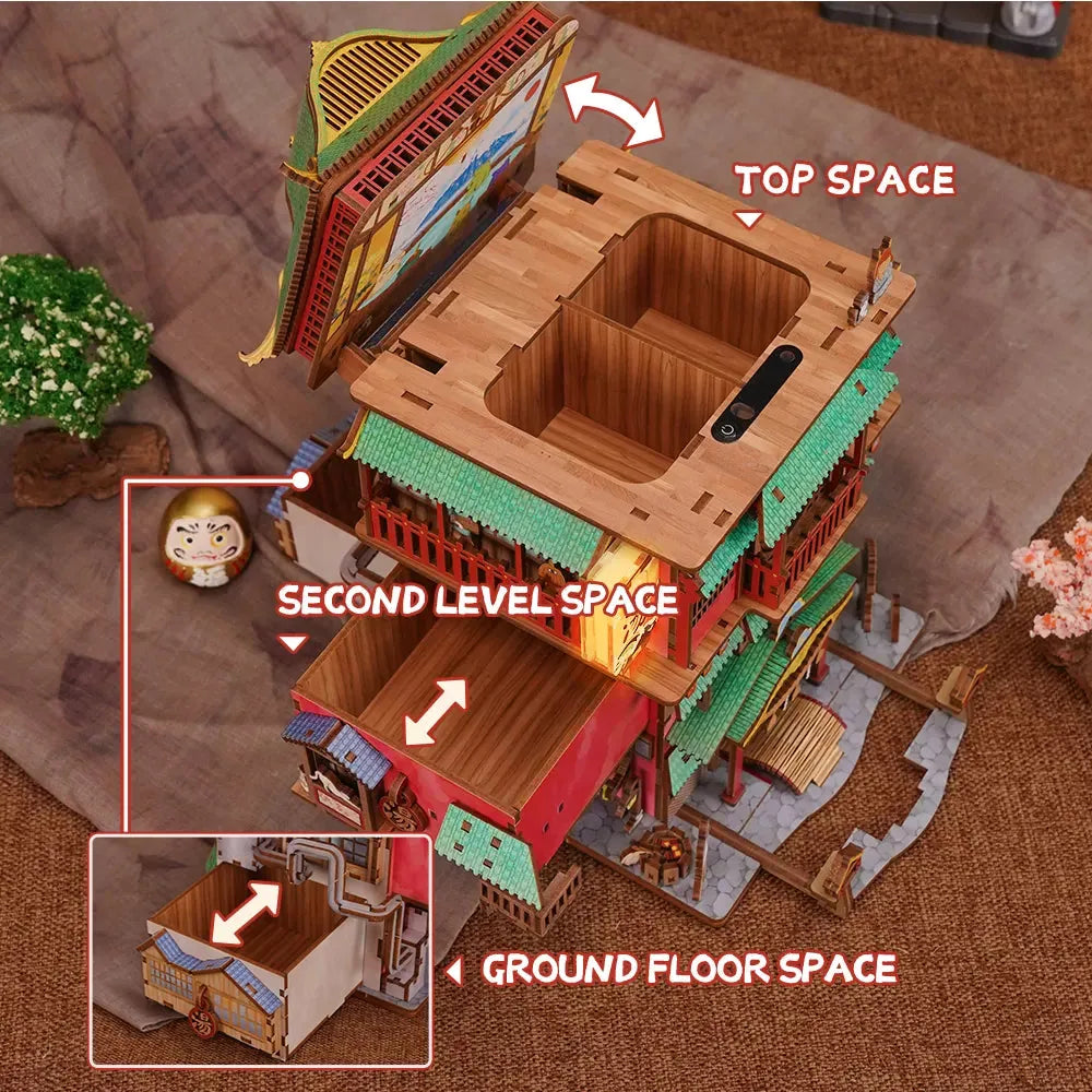 Onsen Saga 3D Wooden Puzzle Storage Box