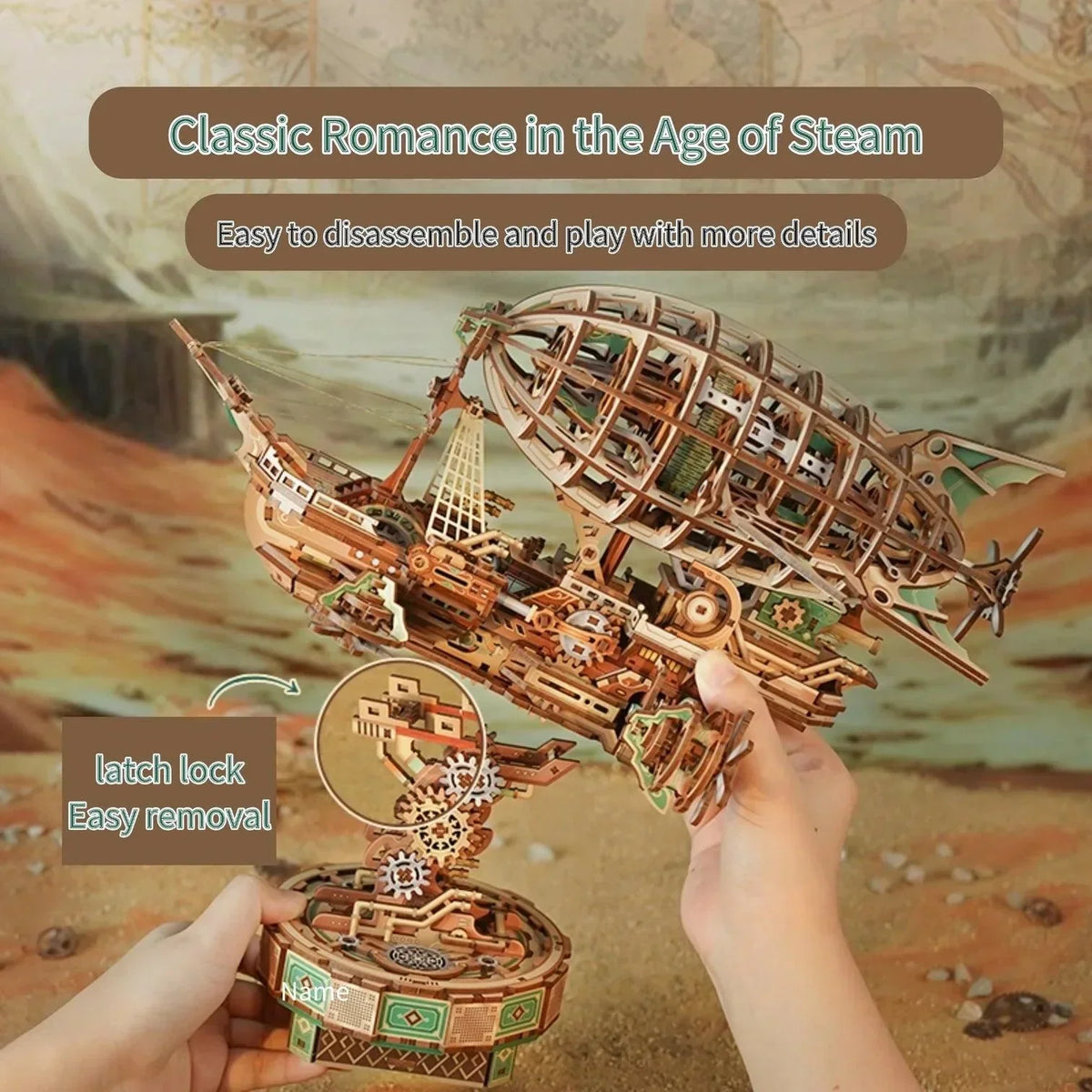 Sailing In Fog 3D Wooden Airship Puzzle
