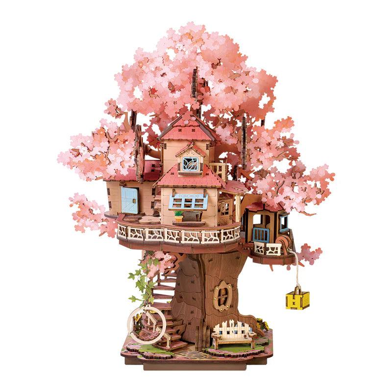 Sakura Tree House 3D Wooden Puzzle Kit