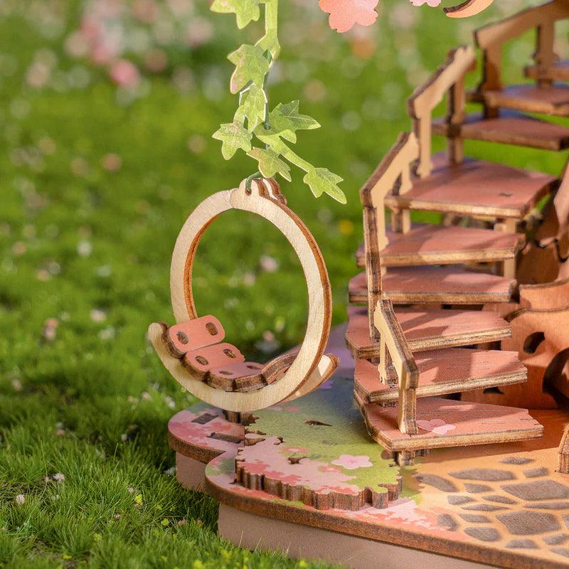 Sakura Tree House 3D Wooden Puzzle Kit