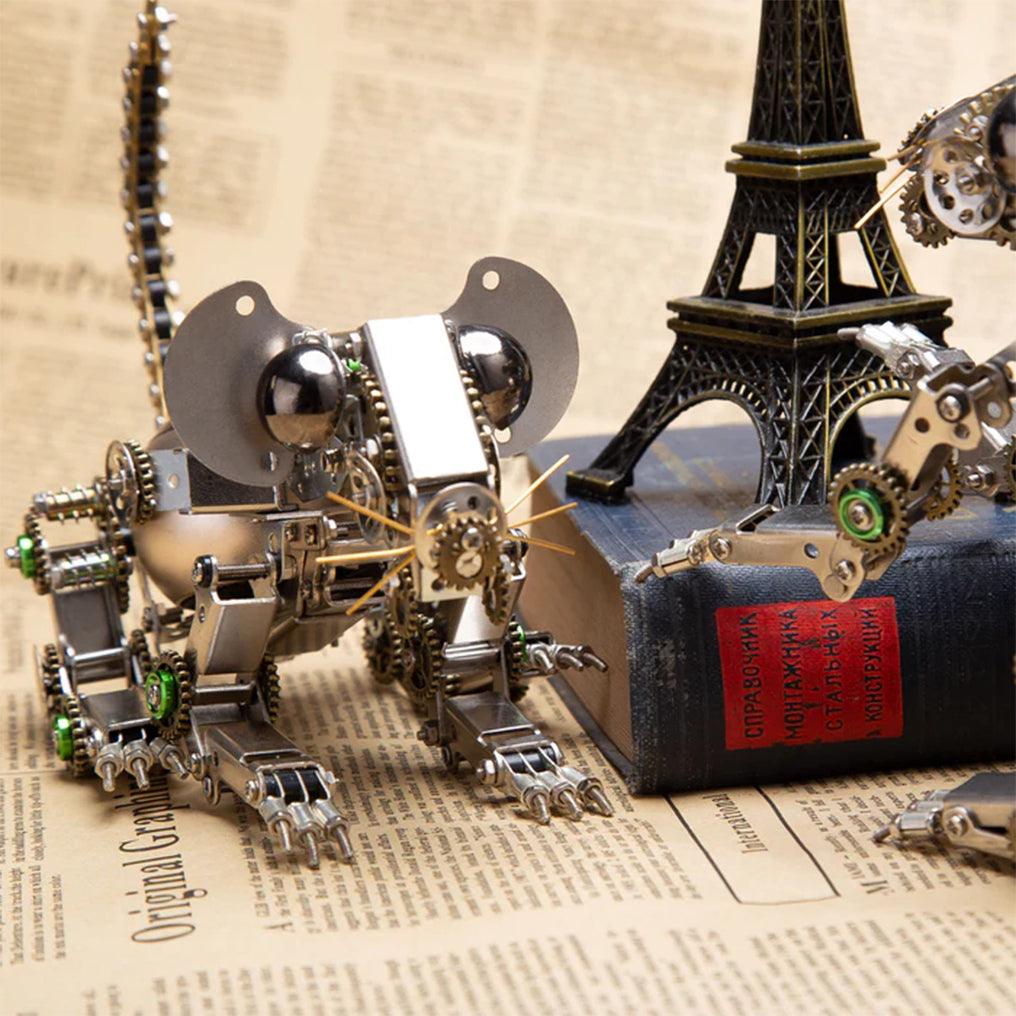 Steampunk Metal Mouse 3D Puzzle Kit 525 Pcs