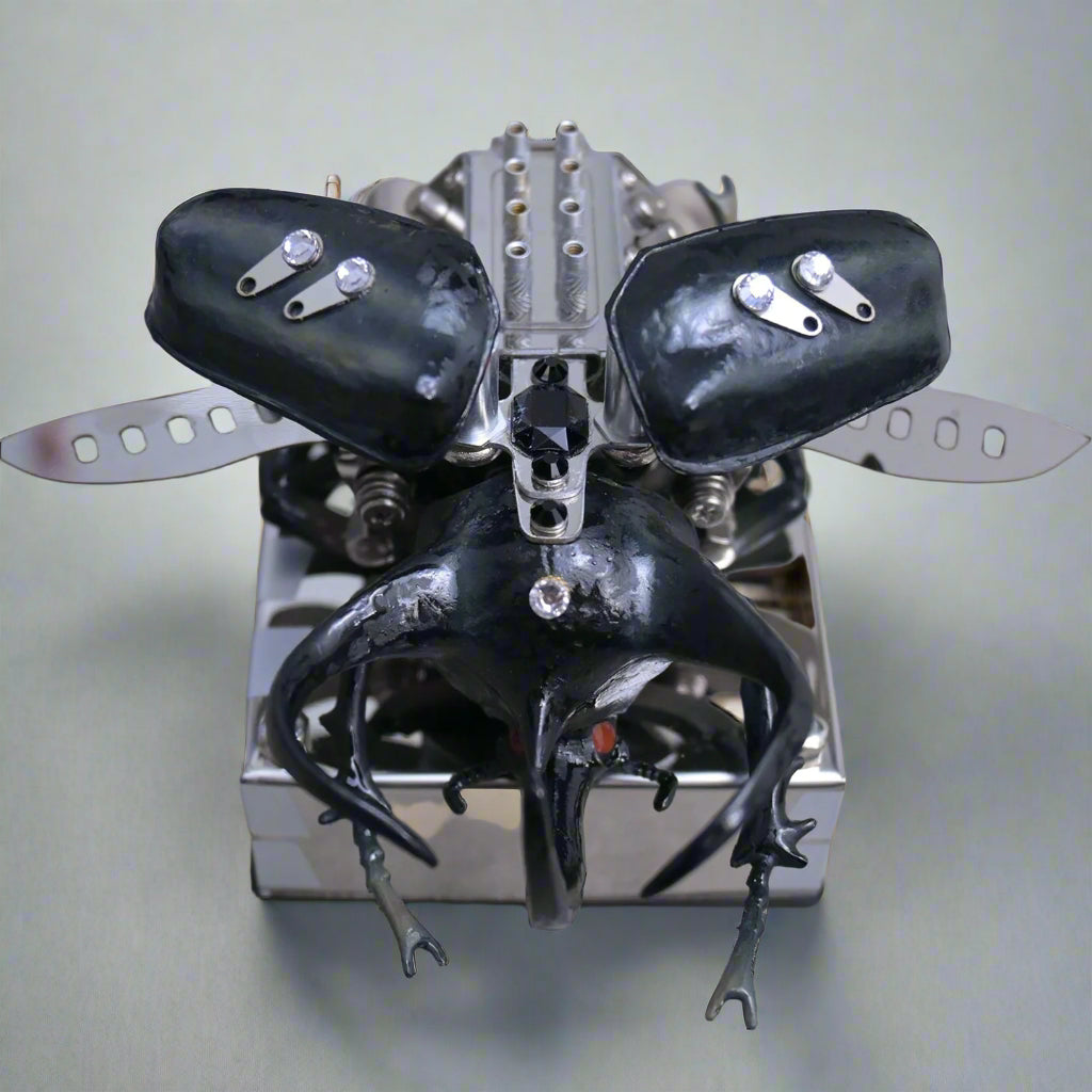 DIY V8 Engine Metal Beetle Model Kit