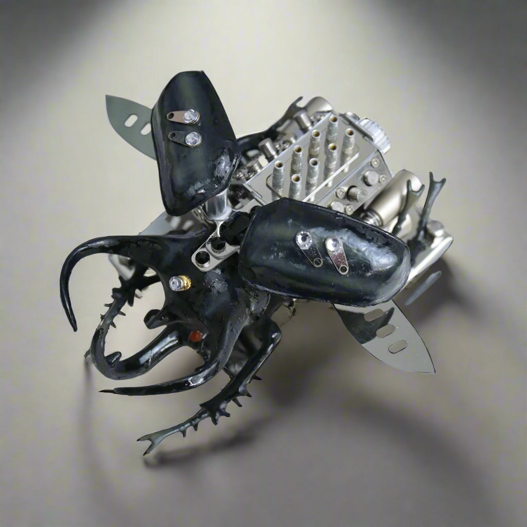 DIY V8 Engine Metal Beetle Model Kit
