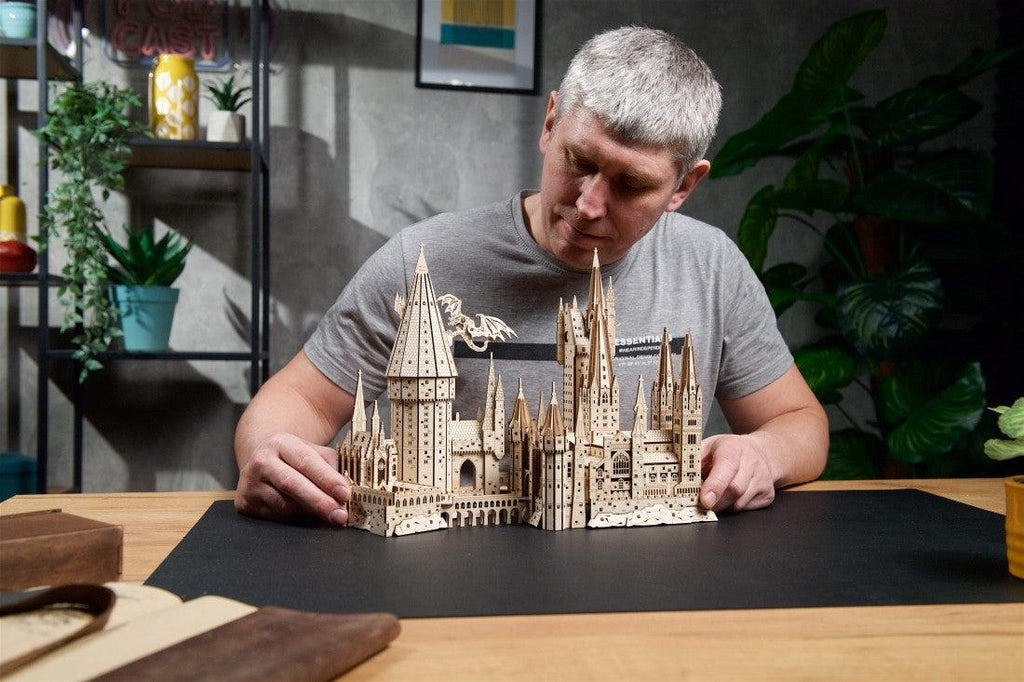 Wizard Castle 3D Wooden Puzzle Kit with Dragon