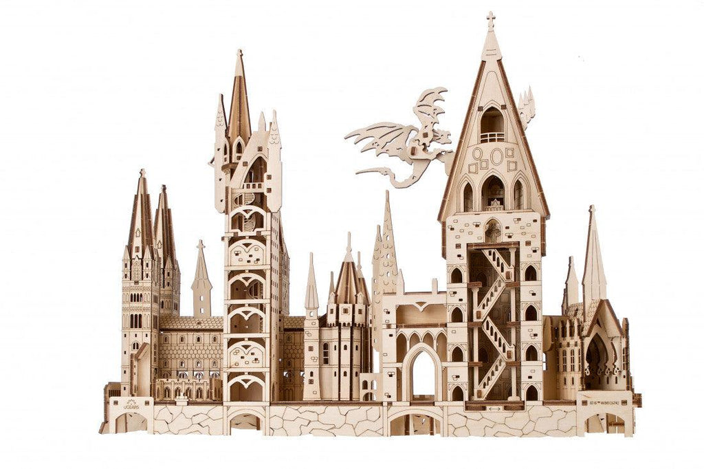 Wizard Castle 3D Wooden Puzzle Kit with Dragon