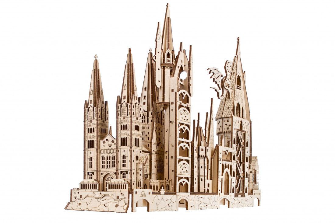 Wizard Castle 3D Wooden Puzzle Kit with Dragon