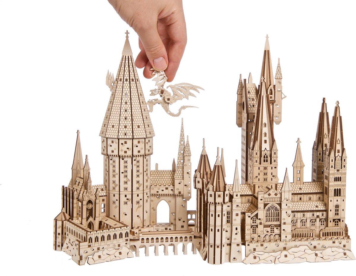 Wizard Castle 3D Wooden Puzzle Kit with Dragon