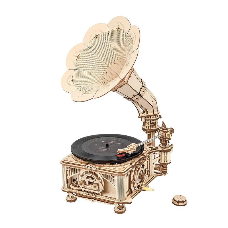 Vintage Wooden Gramophone Record Player Kit