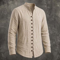 Silas | Band Collar Button-Up Shirt