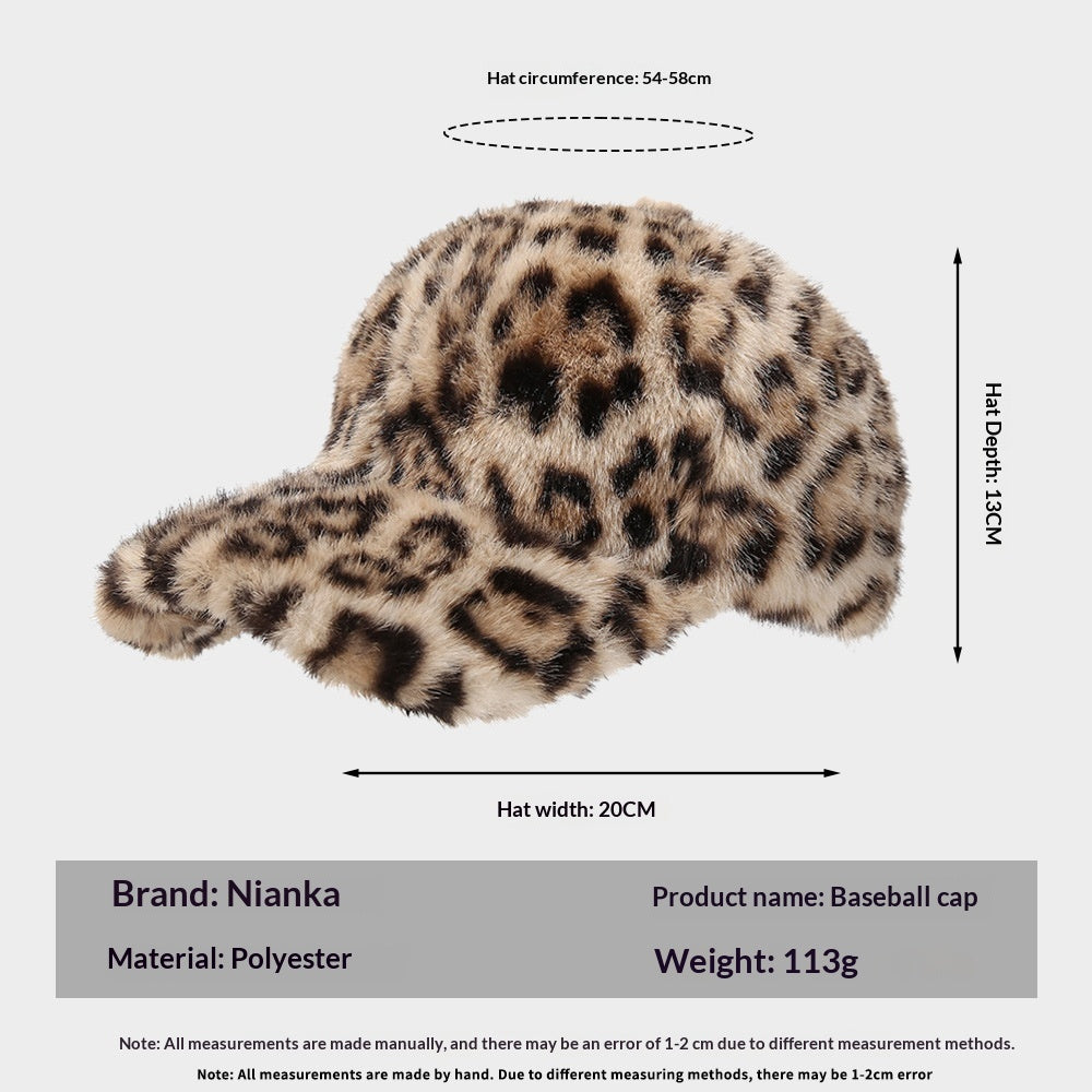 Gorra de béisbol con estampado de leopardo Parker – Poliéster unisex, talla única