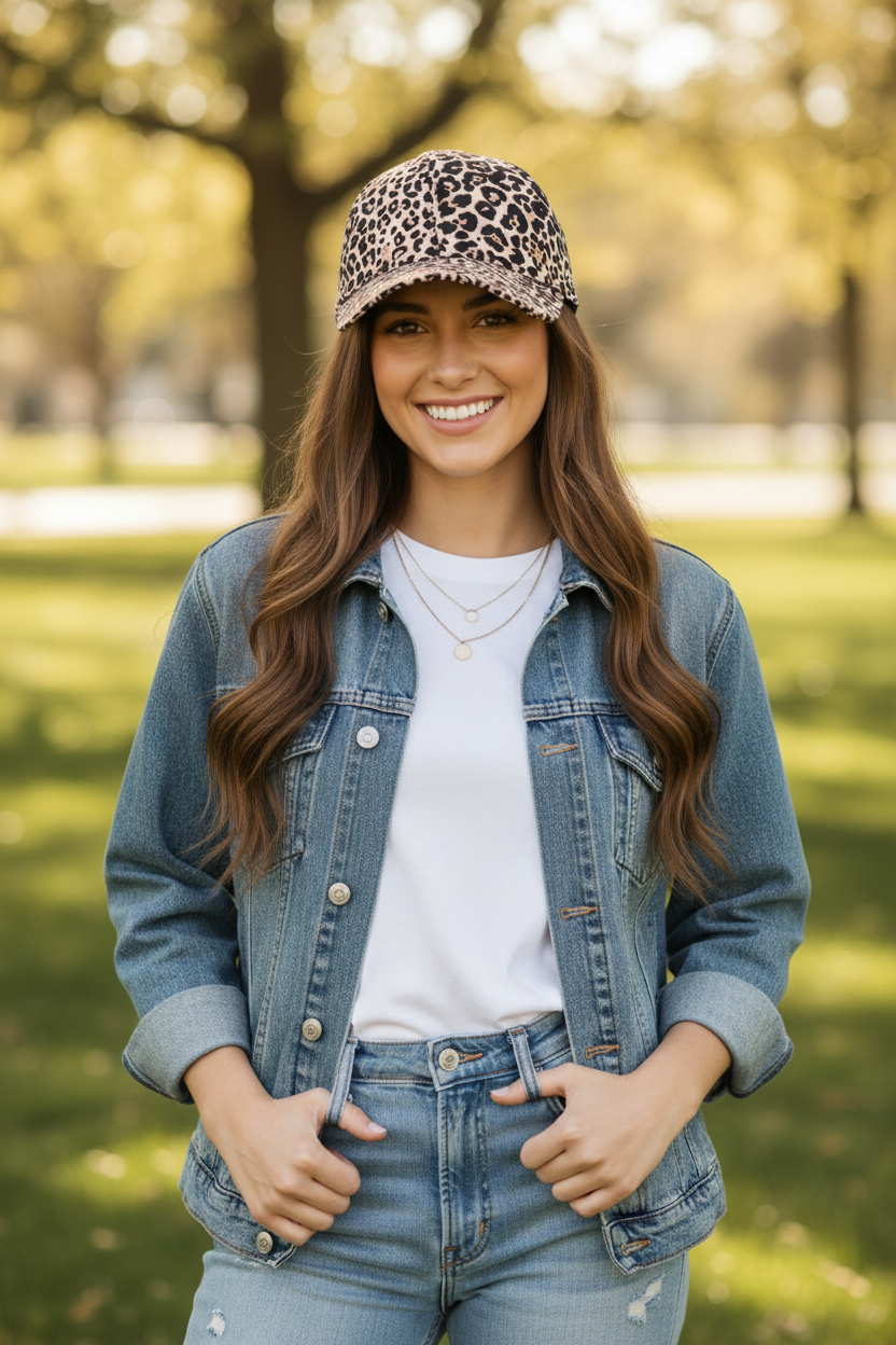 Gorra de béisbol ajustable con estampado animal Curry