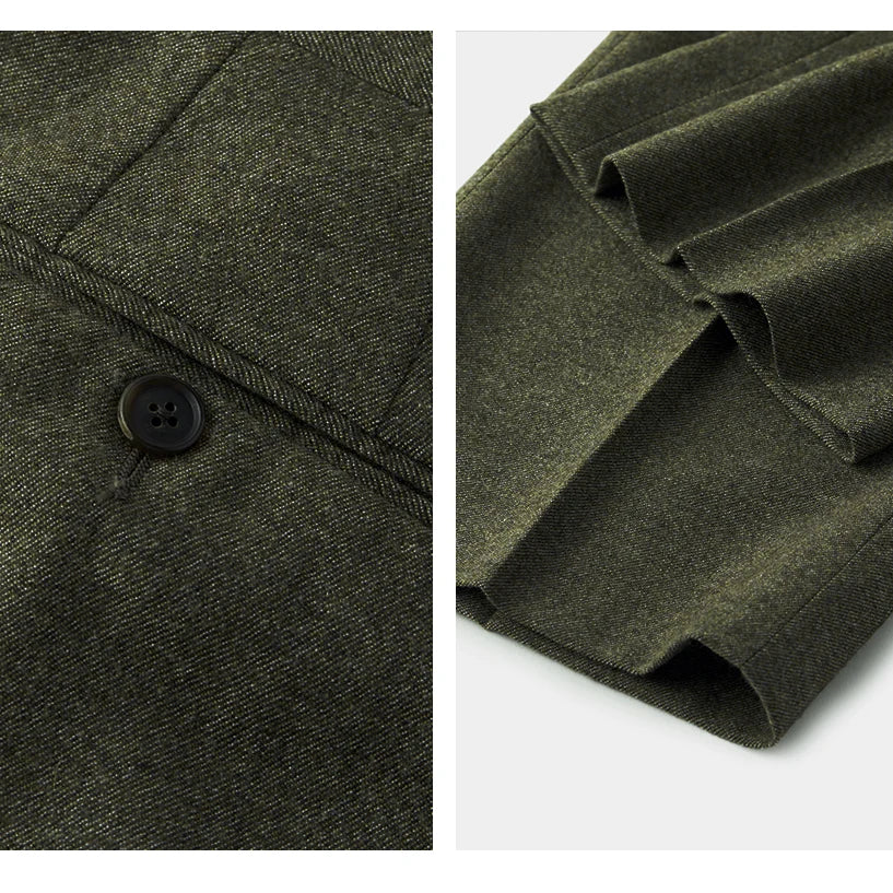 Sweetearing Men's Tweed Suit Wedding Suit Prom Tuxedo