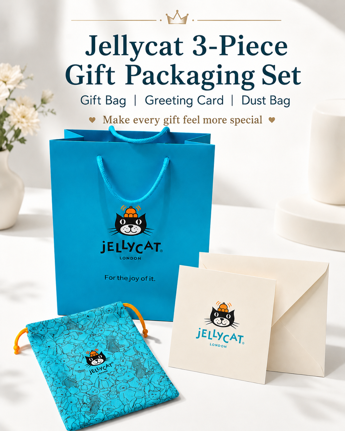 Jellycat Gift Packaging Set with Handwritten Card