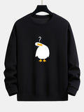 Doubtful Goose Print Relax Fit Sweatshirt