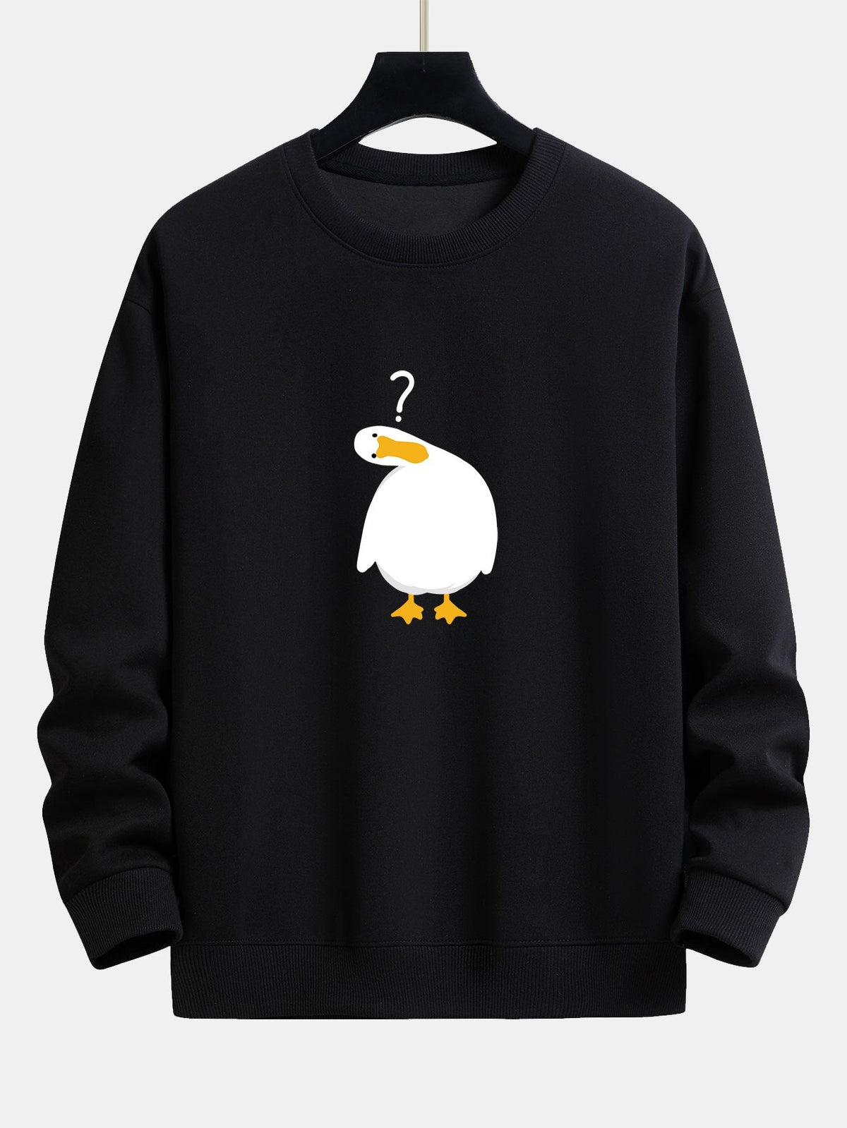 Doubtful Goose Print Relax Fit Sweatshirt