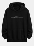 Sudadera con capucha de corte holgado y estampado de eslogan