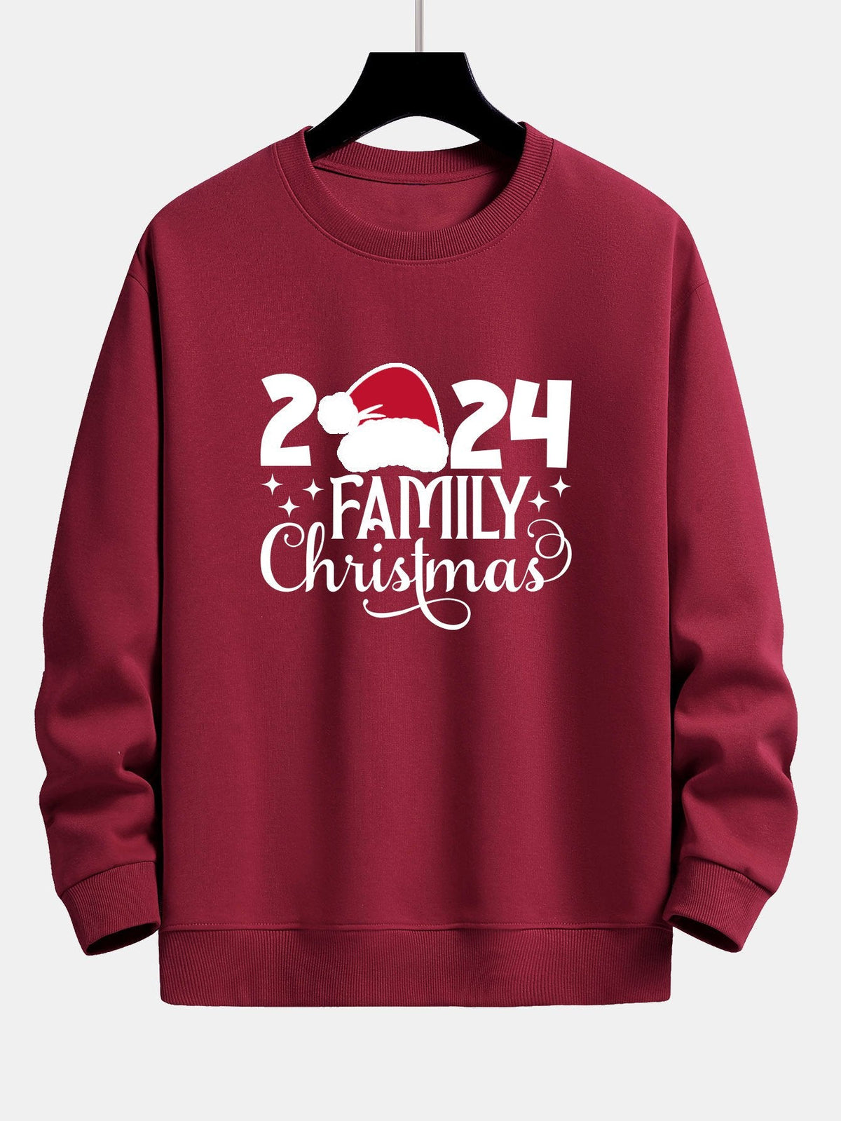 2024 Family Christmas Print Relax Fit Sweatshirt