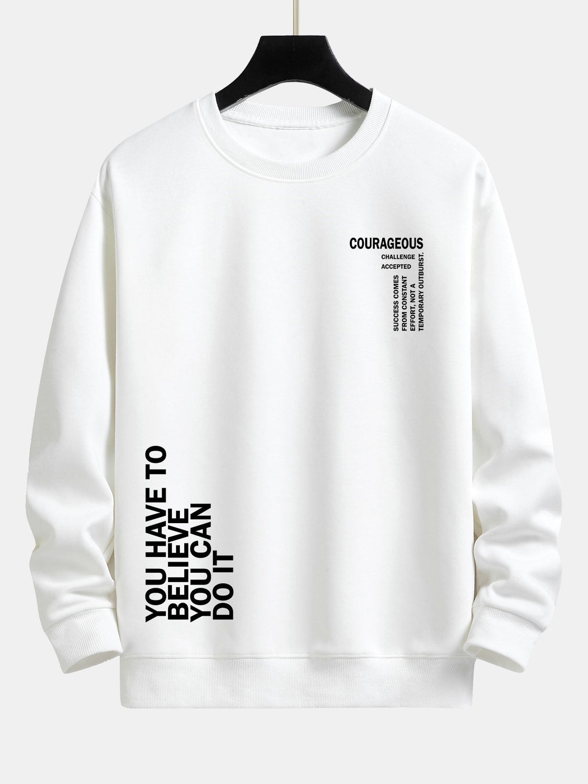 Slogan Print Relax Fit Sweatshirt