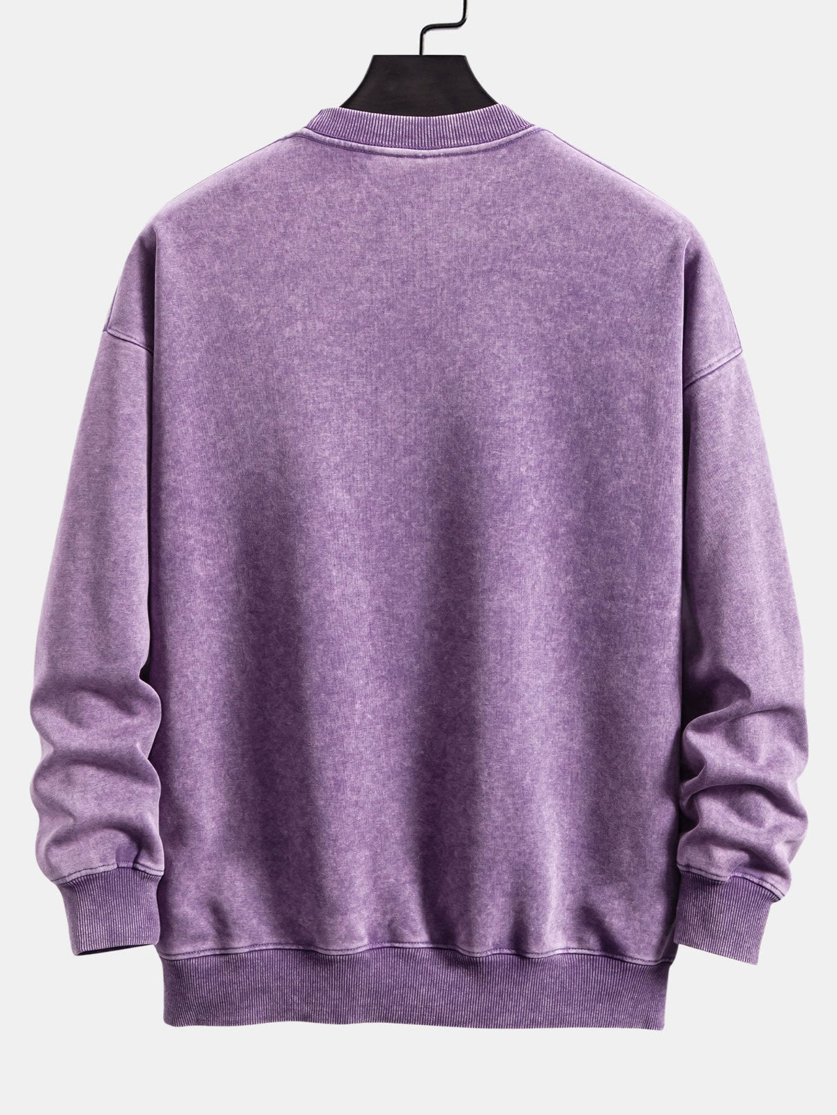 Relax Fit Washed Distressed Sweatshirt