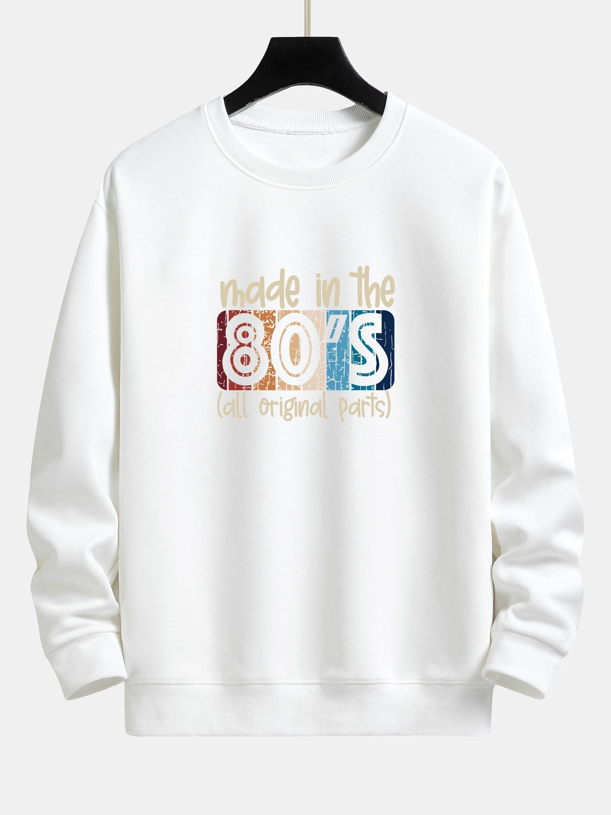 80's Slogan Print Relax Fit Sweatshirt