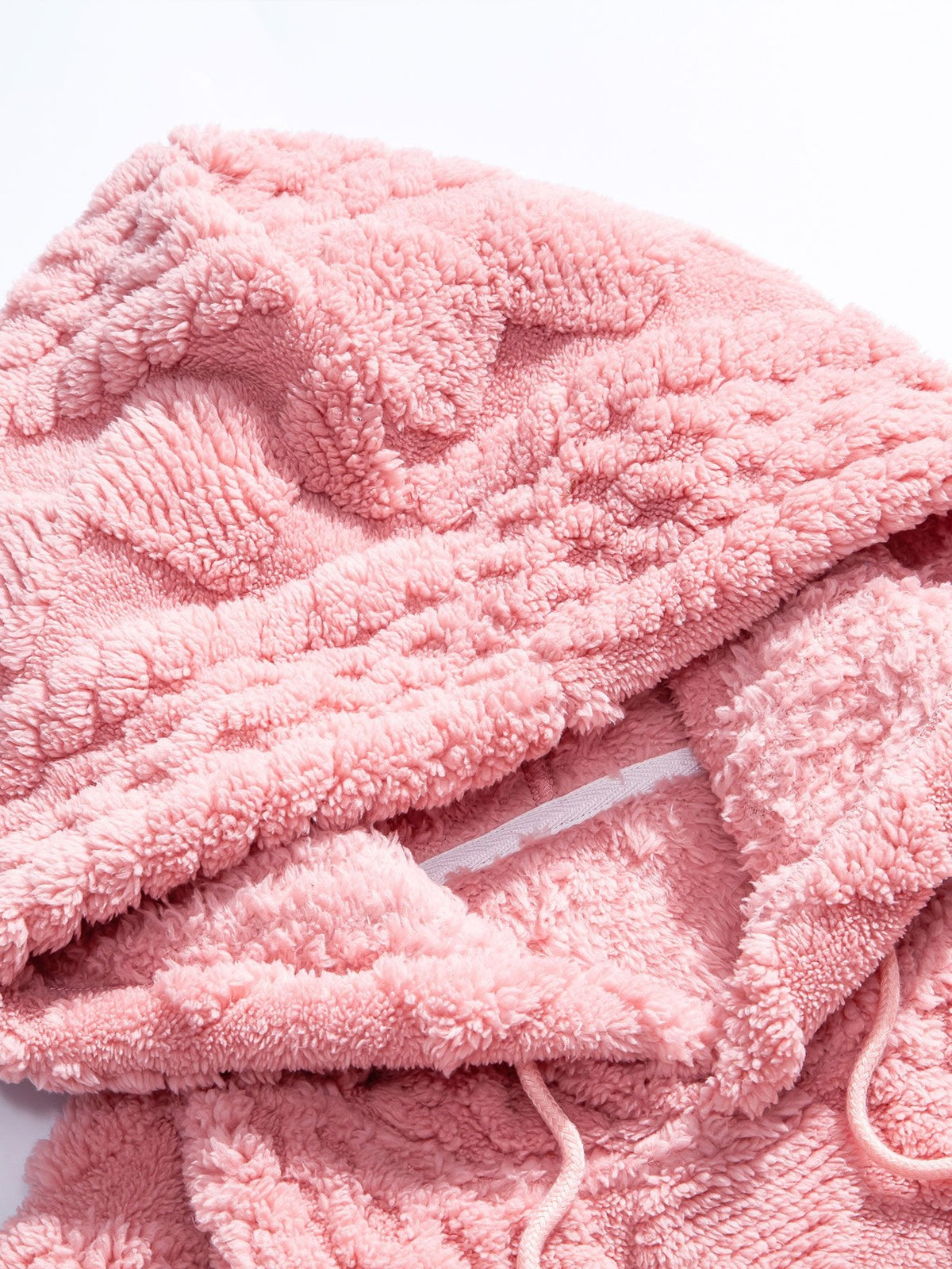 Sudadera con capucha Teddy de jacquard geométrico