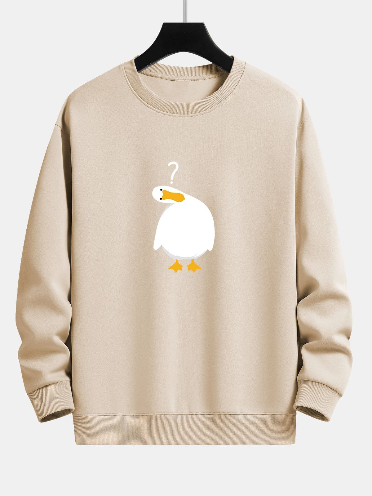Doubtful Goose Print Relax Fit Sweatshirt
