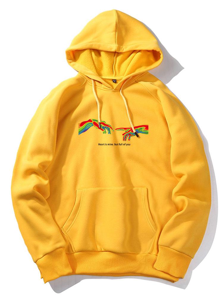 Sweat à capuche avec empreinte de main infrarouge