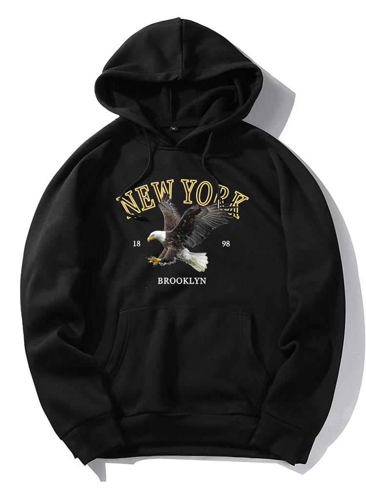 Sudadera con capucha New York Eagle Print
