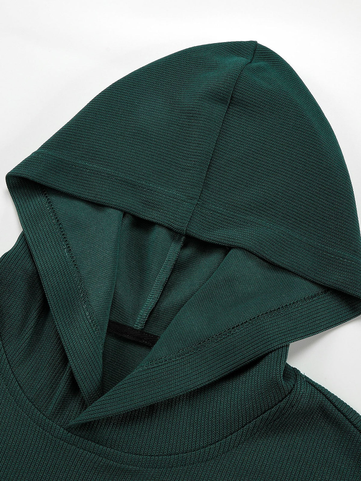 Sweat à capuche basique en maille côtelée