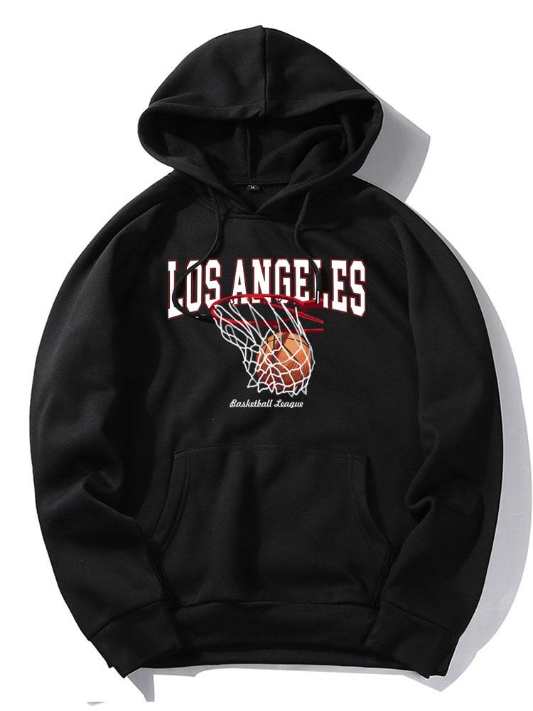 Los Angeles Basketball Print Hoodie