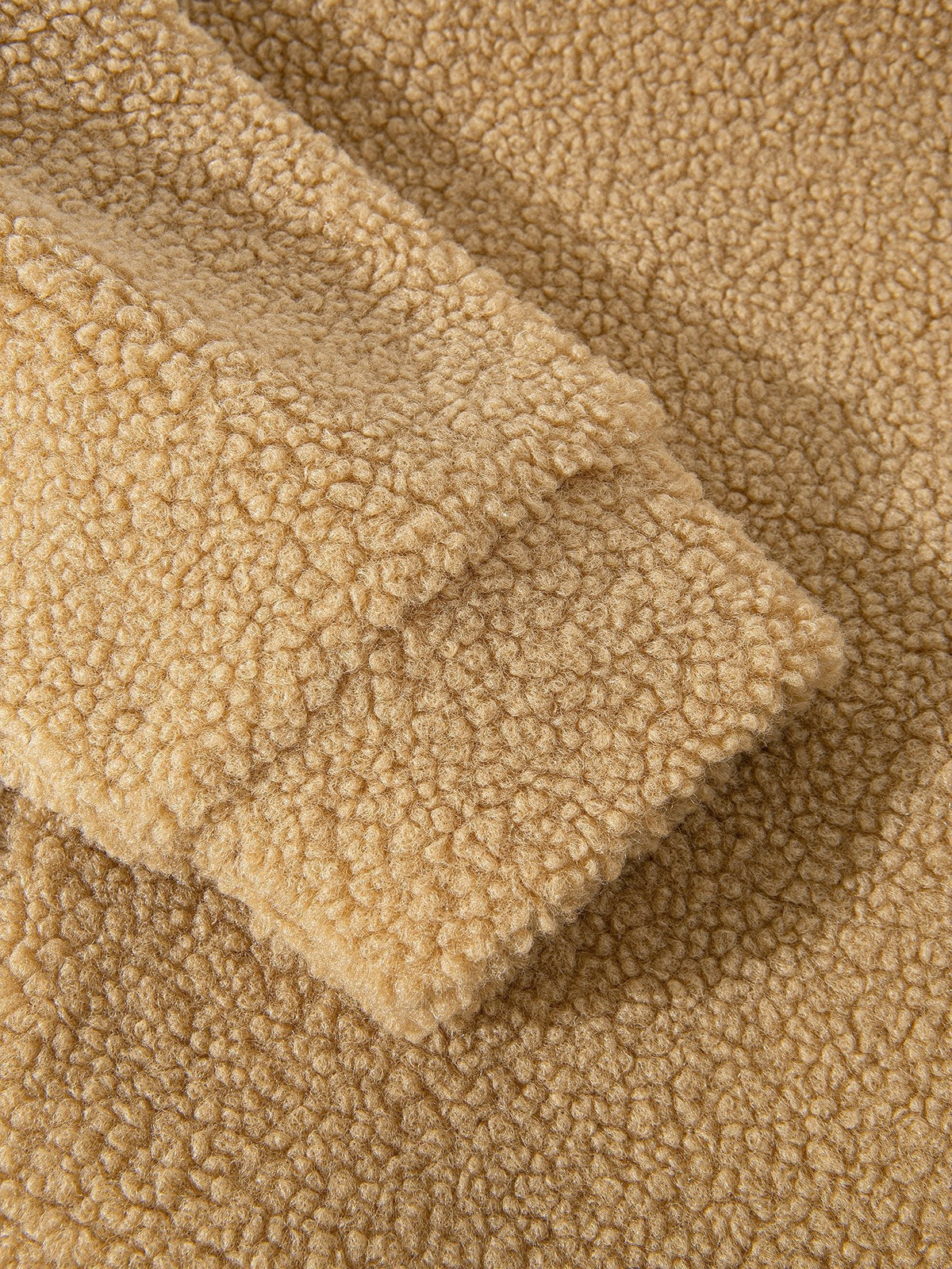 Color Block Teddy Fleece Coat