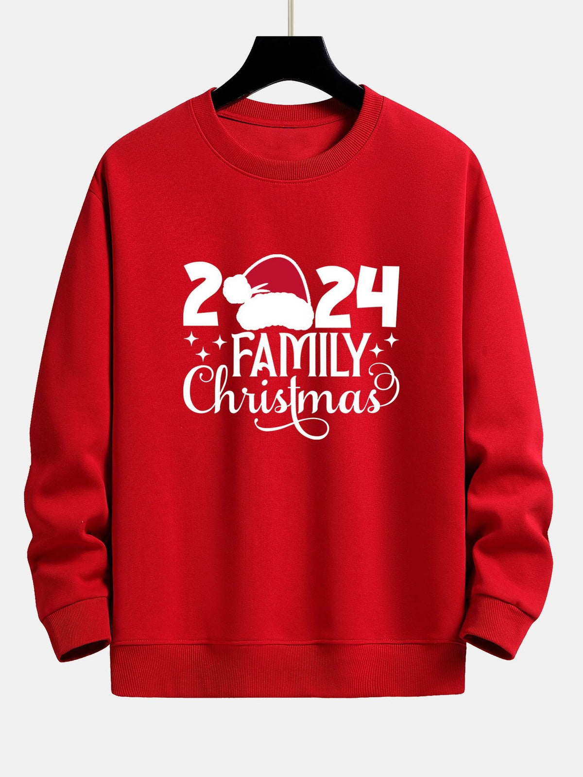 2024 Family Christmas Print Relax Fit Sweatshirt