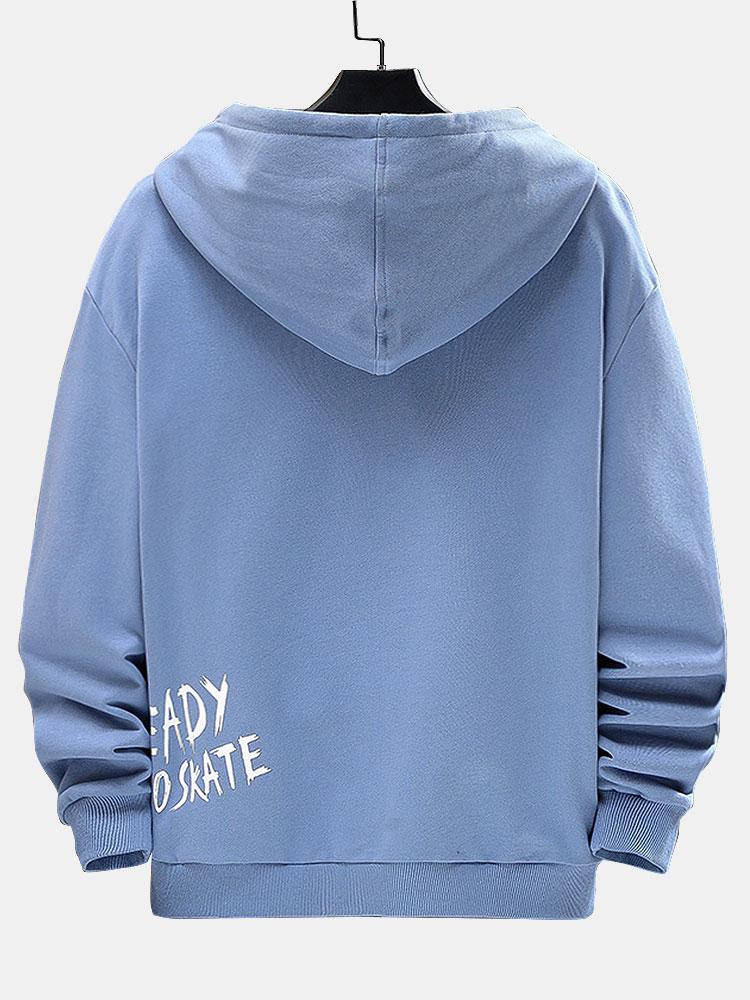 Smiley Graffiti Print Hoodie