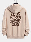 Slogan Back Print Relax Fit Hoodie