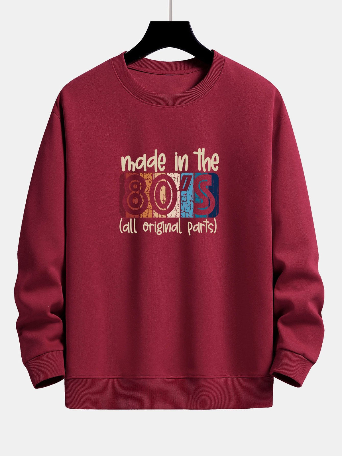 80's Slogan Print Relax Fit Sweatshirt