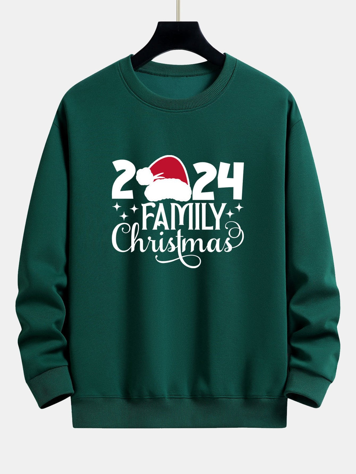 2024 Family Christmas Print Relax Fit Sweatshirt