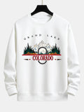 Colorado Mountain Print Relax Fit Sweatshirt