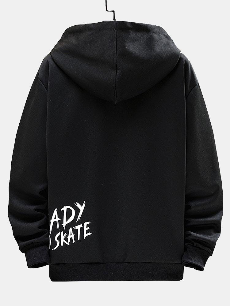 Smiley Graffiti Print Hoodie