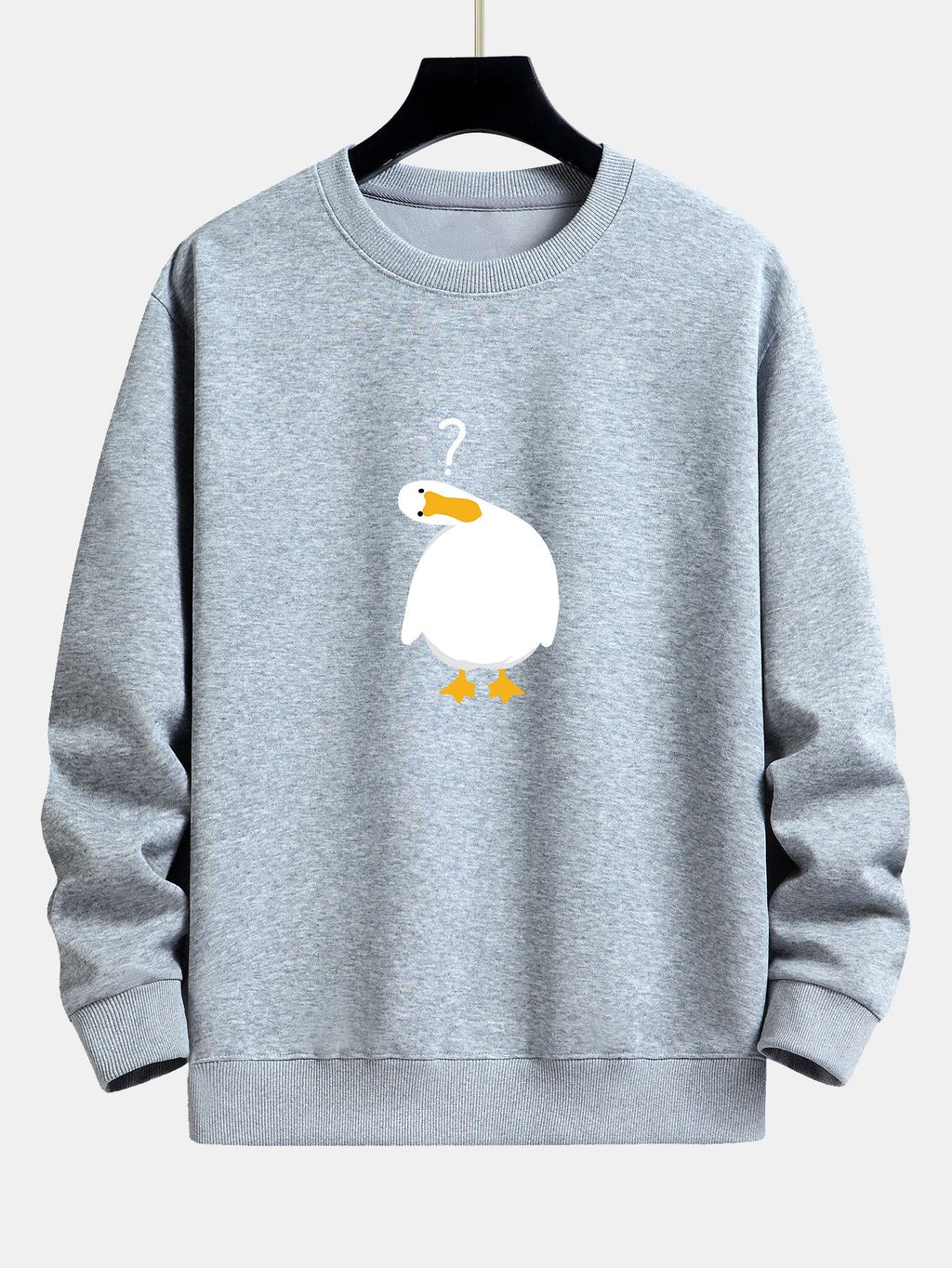 Doubtful Goose Print Relax Fit Sweatshirt