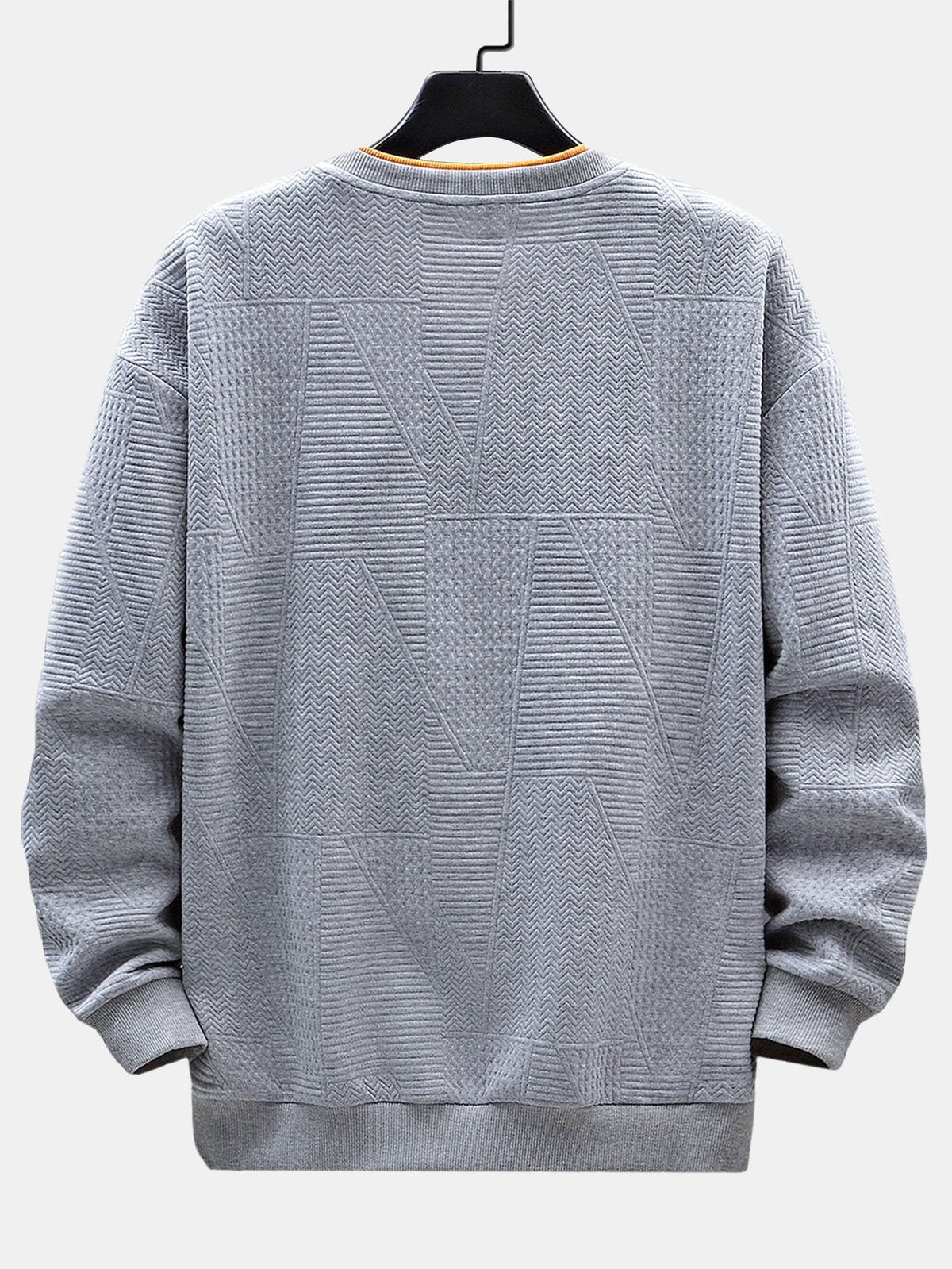 Geometric Stripe Jacquard Sweatshirt