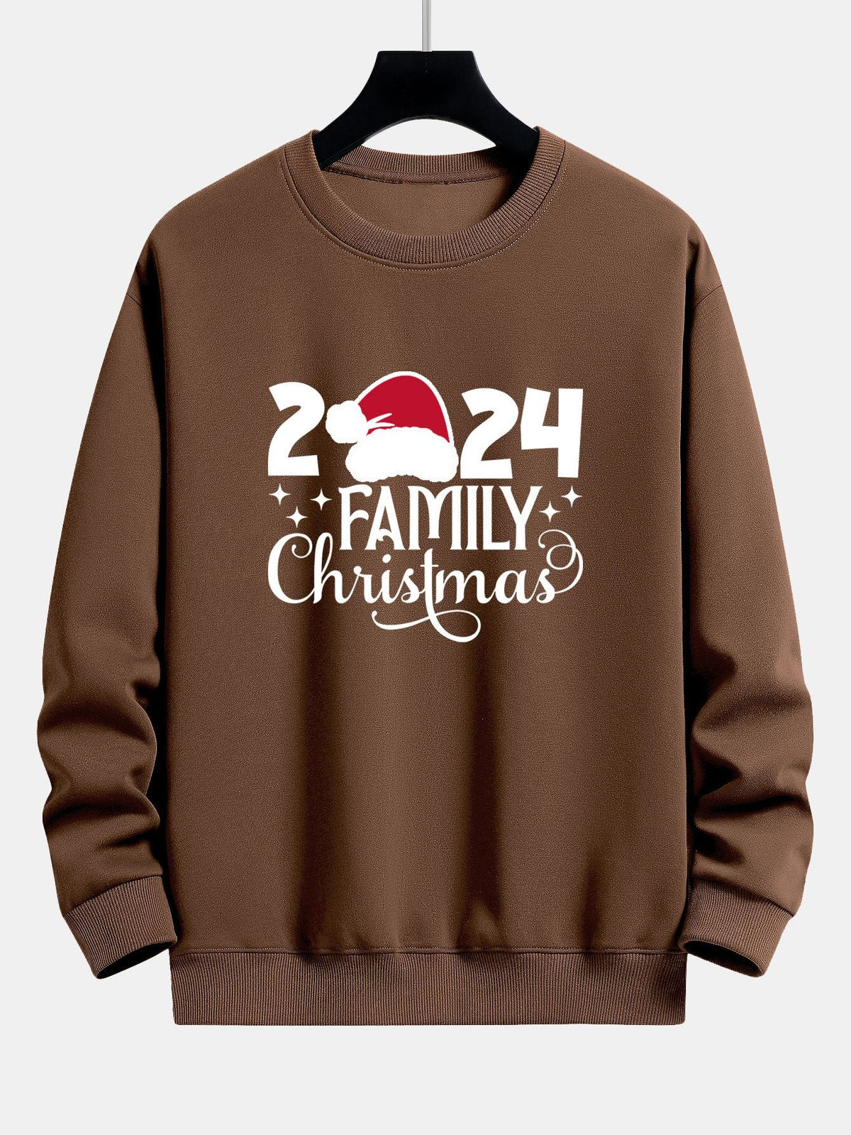 2024 Family Christmas Print Relax Fit Sweatshirt